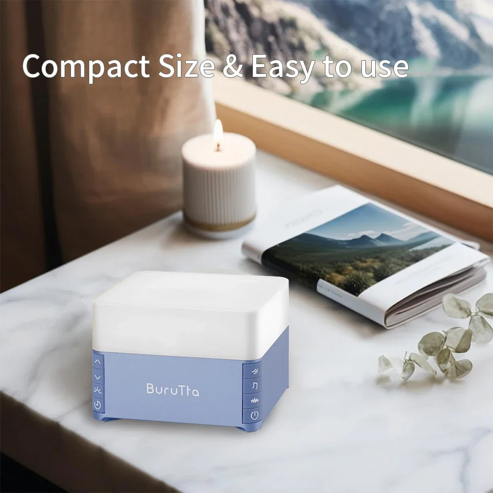 White Noise Sound Machine, Sleep Aid Device with 39 Soothing Sounds & Breathing Light Portable Baby Sleep Soother with Timer