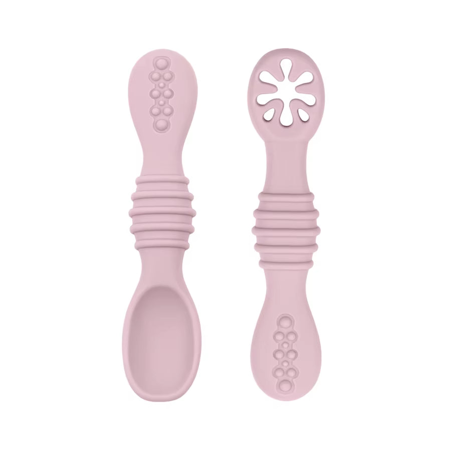 Baby Spoon Fork Set Food Grade Silicone Sticky Spoon Children Cutlery Training Spoon Feeding Tableware Soft Kitchen Accessories
