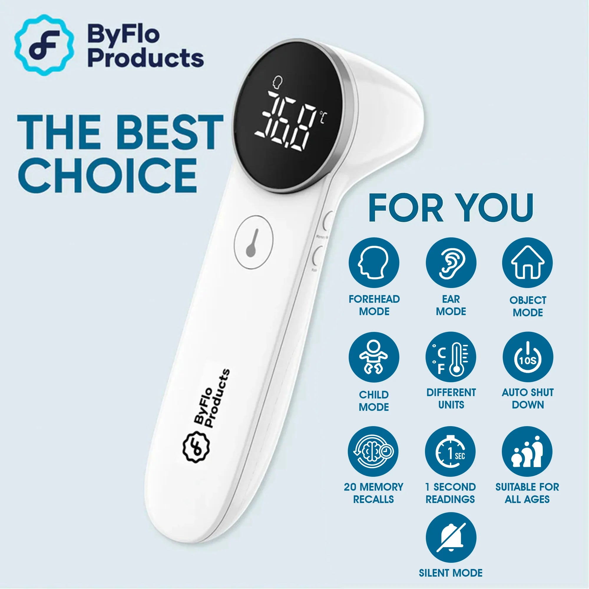 4-In-1 Non-Contact Infrared Thermometer (JPD-FR301)