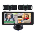 1Pc 1080P Baby Car Camera for 2 Kids Dual Channel Car Baby Monitor Rear Facing Car Seat Camera with 120Degree Wide View 6.86In HD Split Screen Night Vision