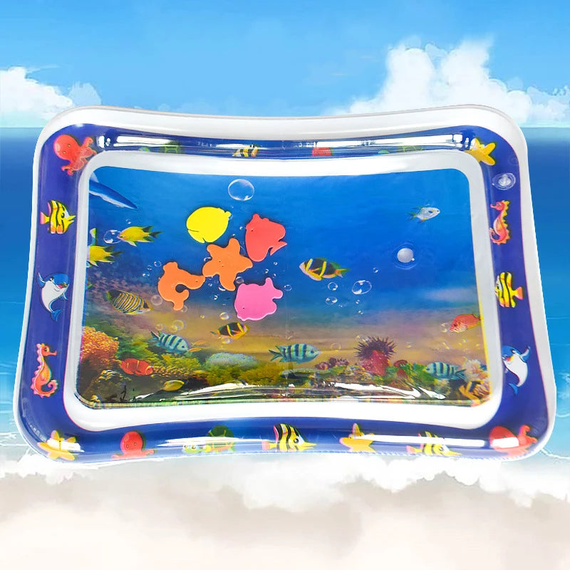 Infinno Inflatable Tummy Time Mat Premium Baby Play Mat Inflatable Water Cushion Interactive Baby Toys for Sensory Development