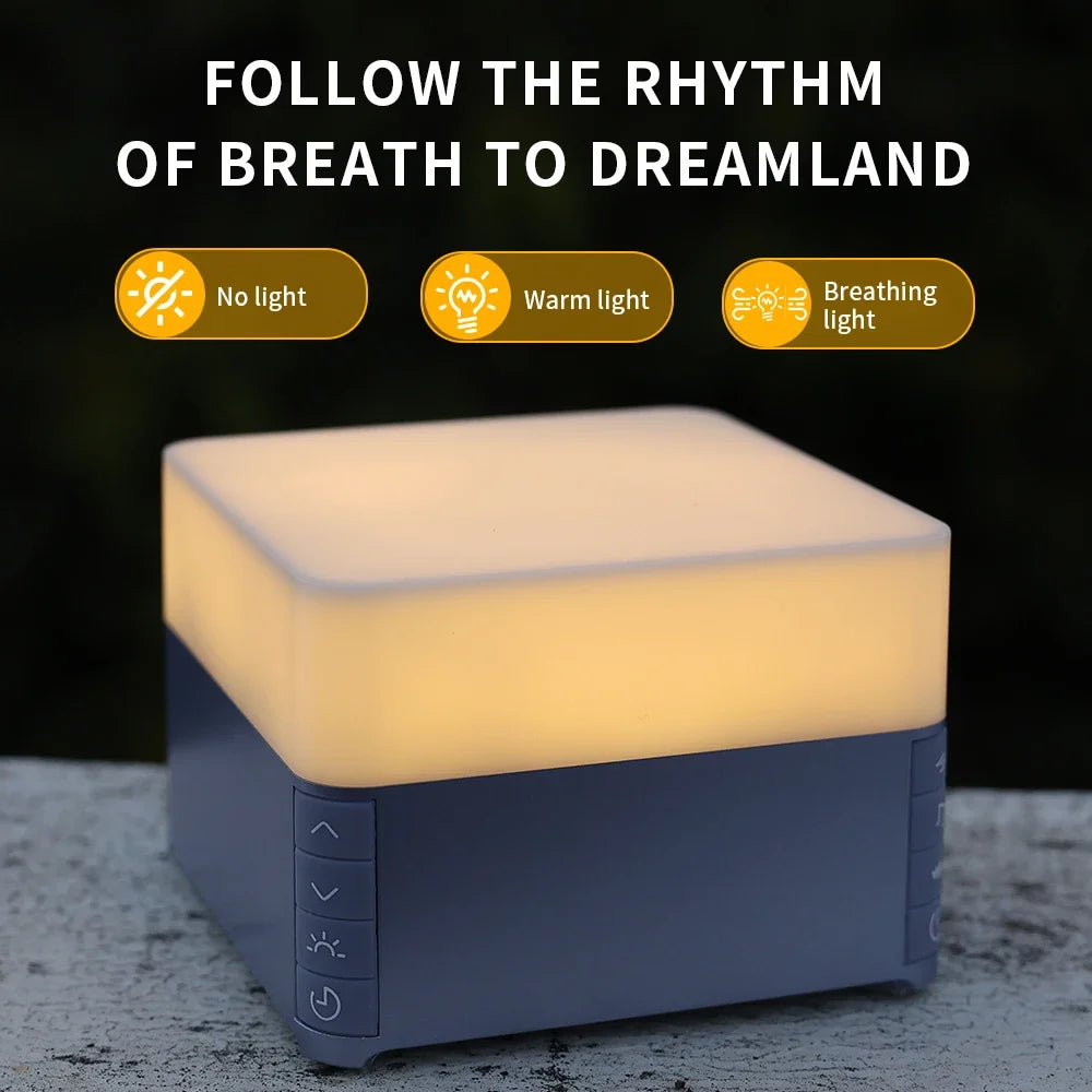 White Noise Sound Machine, Sleep Aid Device with 39 Soothing Sounds & Breathing Light Portable Baby Sleep Soother with Timer